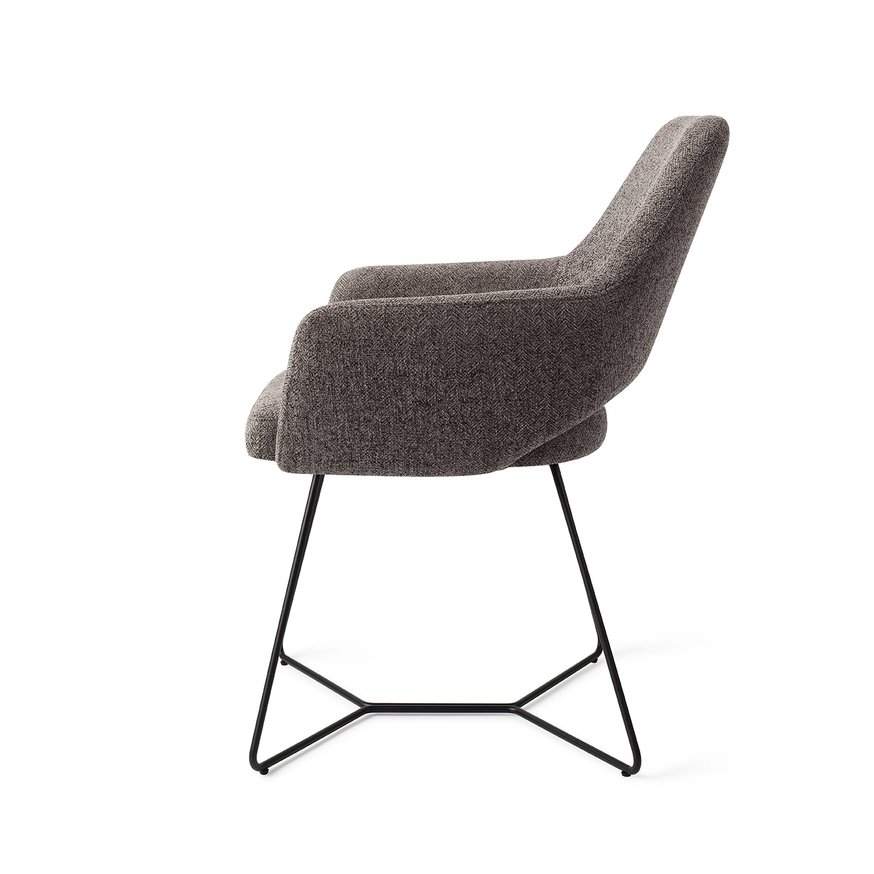 Yanai Amazing Grey Eetkamerstoel Beehive Black