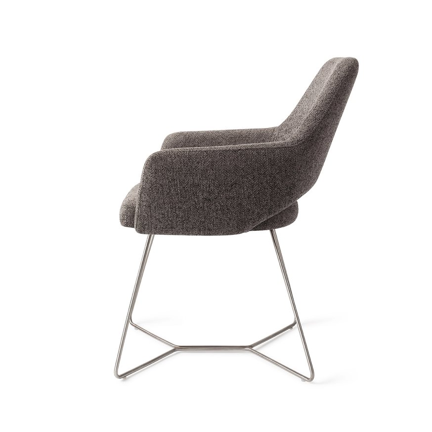 Yanai Amazing Grey Eetkamerstoel Beehive Steel