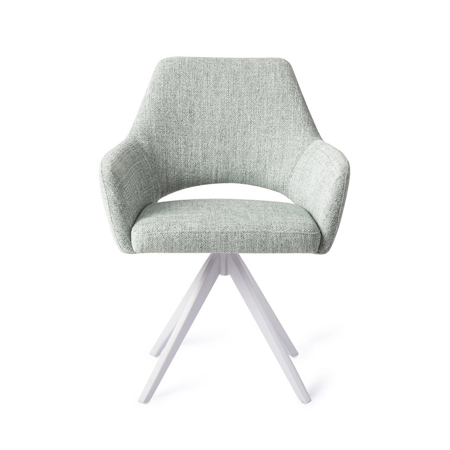 Yanai Soft Sage Eetkamerstoel Turn White