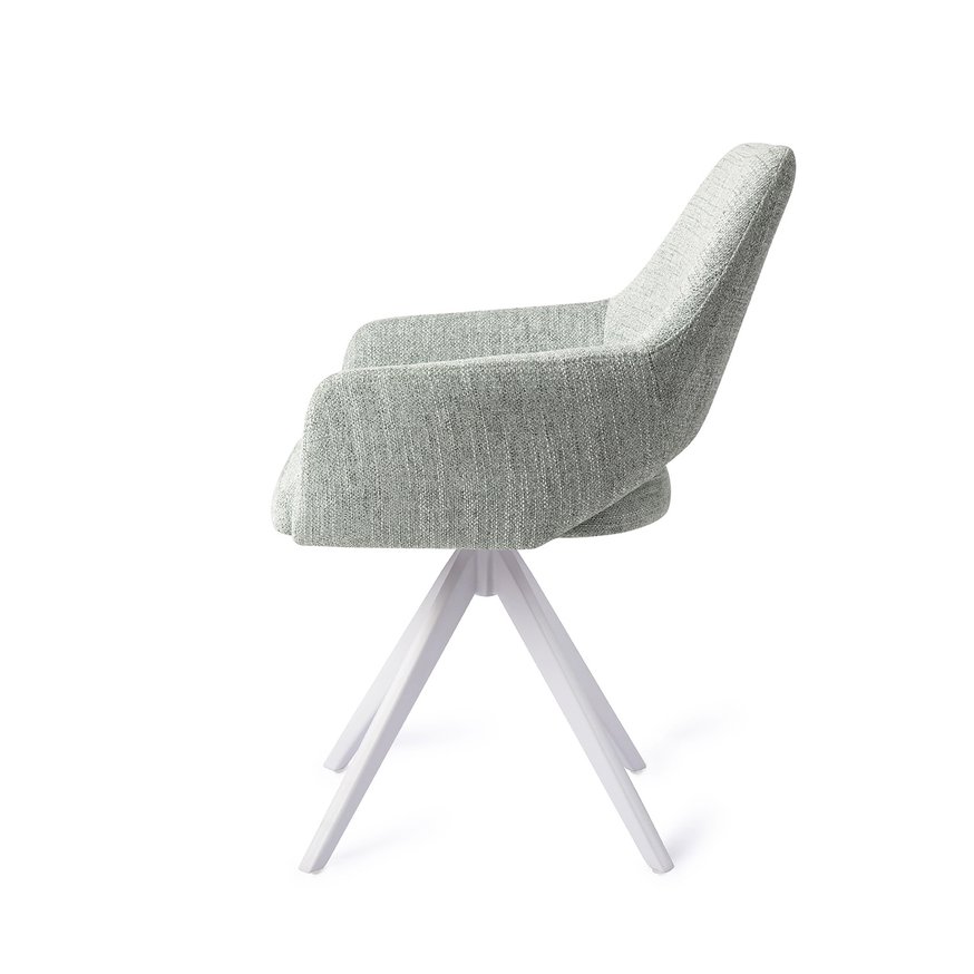 Yanai Soft Sage Eetkamerstoel Turn White