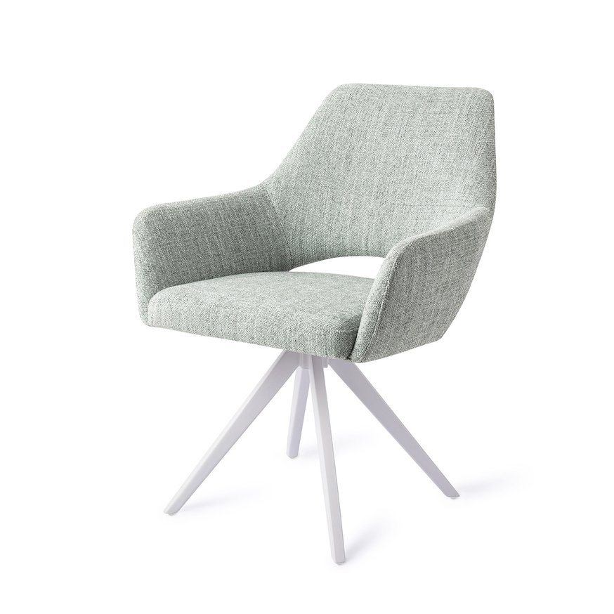 Yanai Soft Sage Eetkamerstoel Turn White