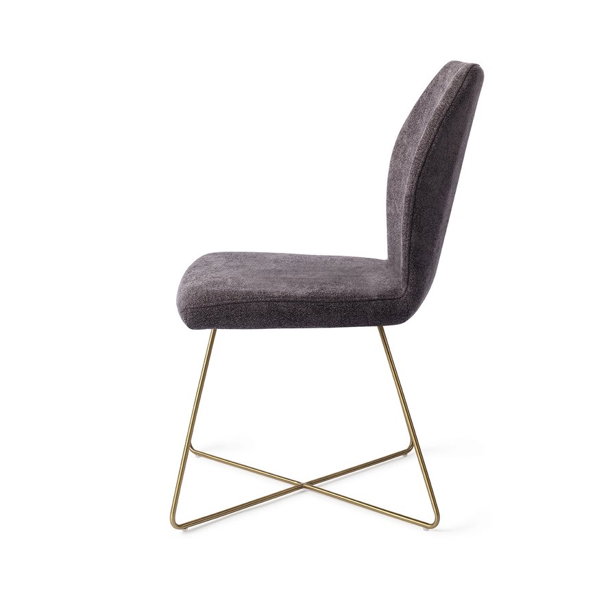 Ikata Almost Black Eetkamerstoel Cross Gold