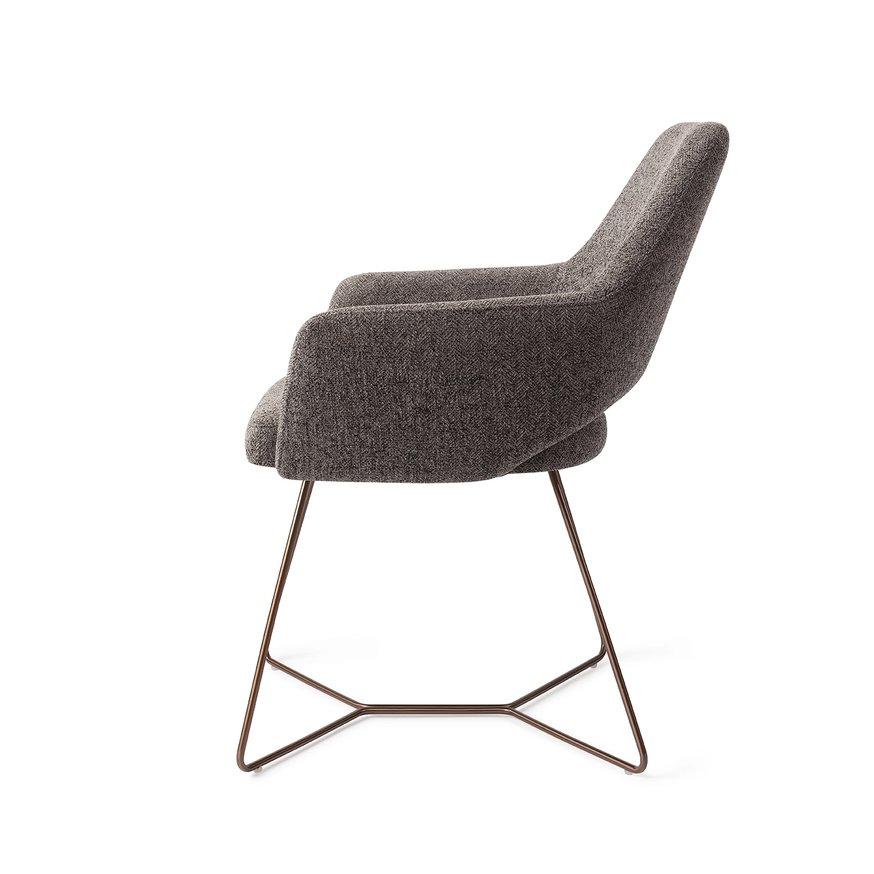 Yanai Amazing Grey Eetkamerstoel Beehive Rose