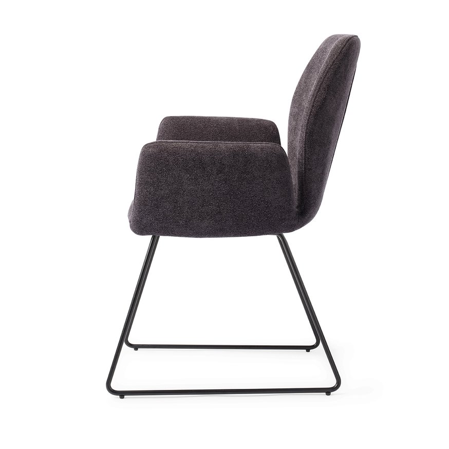 Misaki Almost Black Eetkamerstoel Slide Black