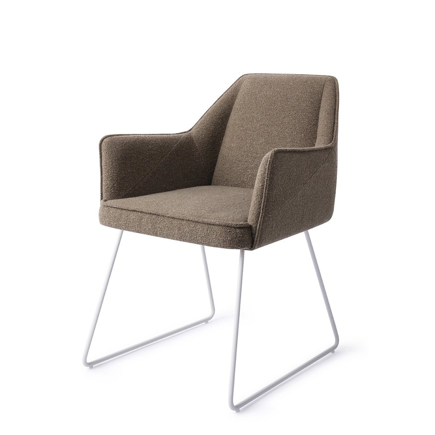 Tome Idaho Potato Eetkamerstoel Slide White