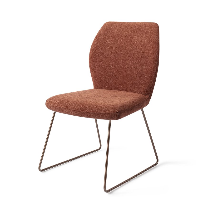 Ikata Cosy Copper Eetkamerstoel Slide Rose