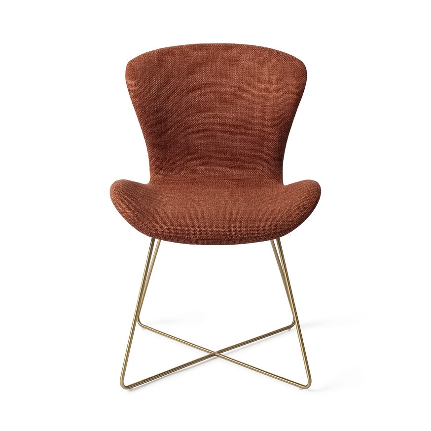 Moji Happy Hazel Eetkamerstoel Cross Gold