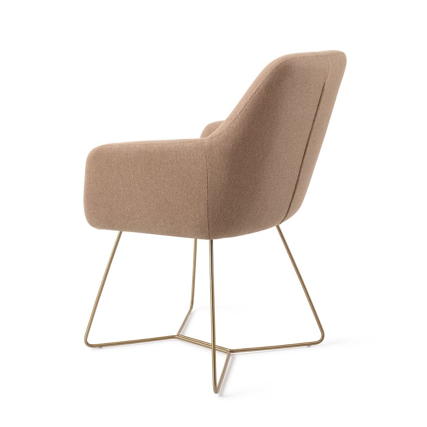 Hiroo Whisper Wheat Eetkamerstoel Beehive Gold