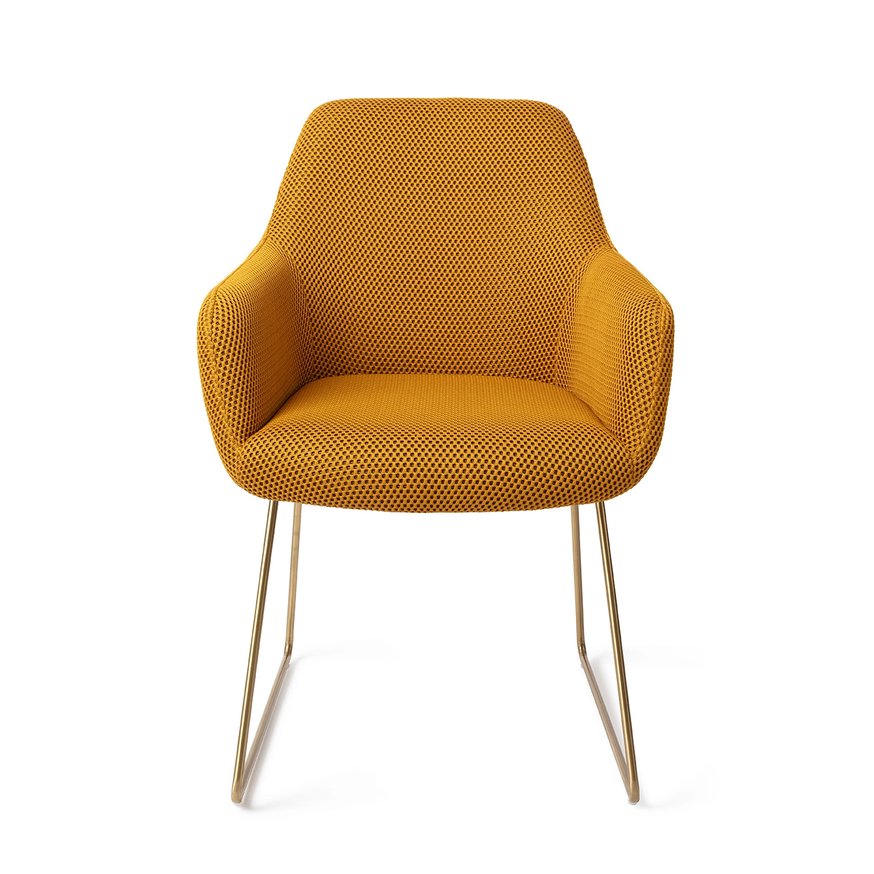 Hiroo Groovy Garam Eetkamerstoel Slide Gold