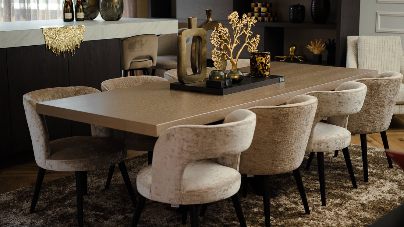 Venaugh Eettafel Rechthoekig Eiken