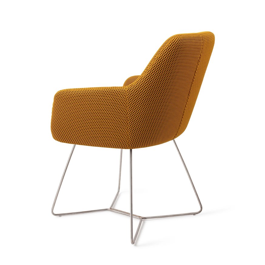 Hiroo Groovy Garam Eetkamerstoel Beehive Steel
