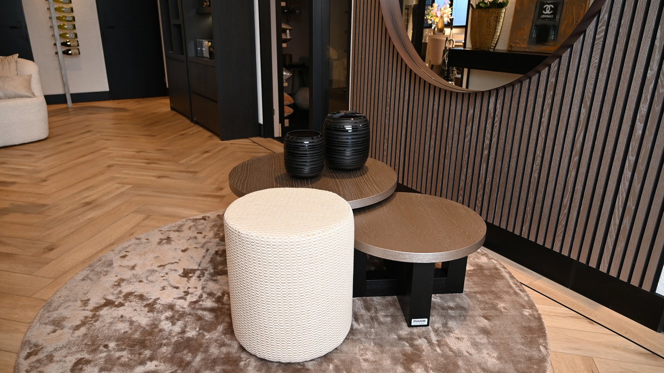 Poef Calassandra White Gold | poef | PUUUR