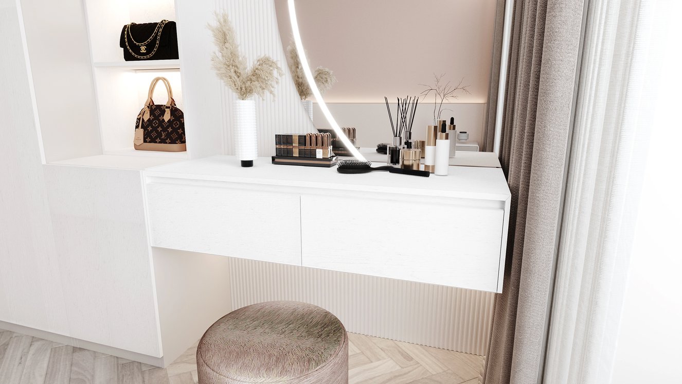 Mason Make-up	tafel 2-Lades Eiken