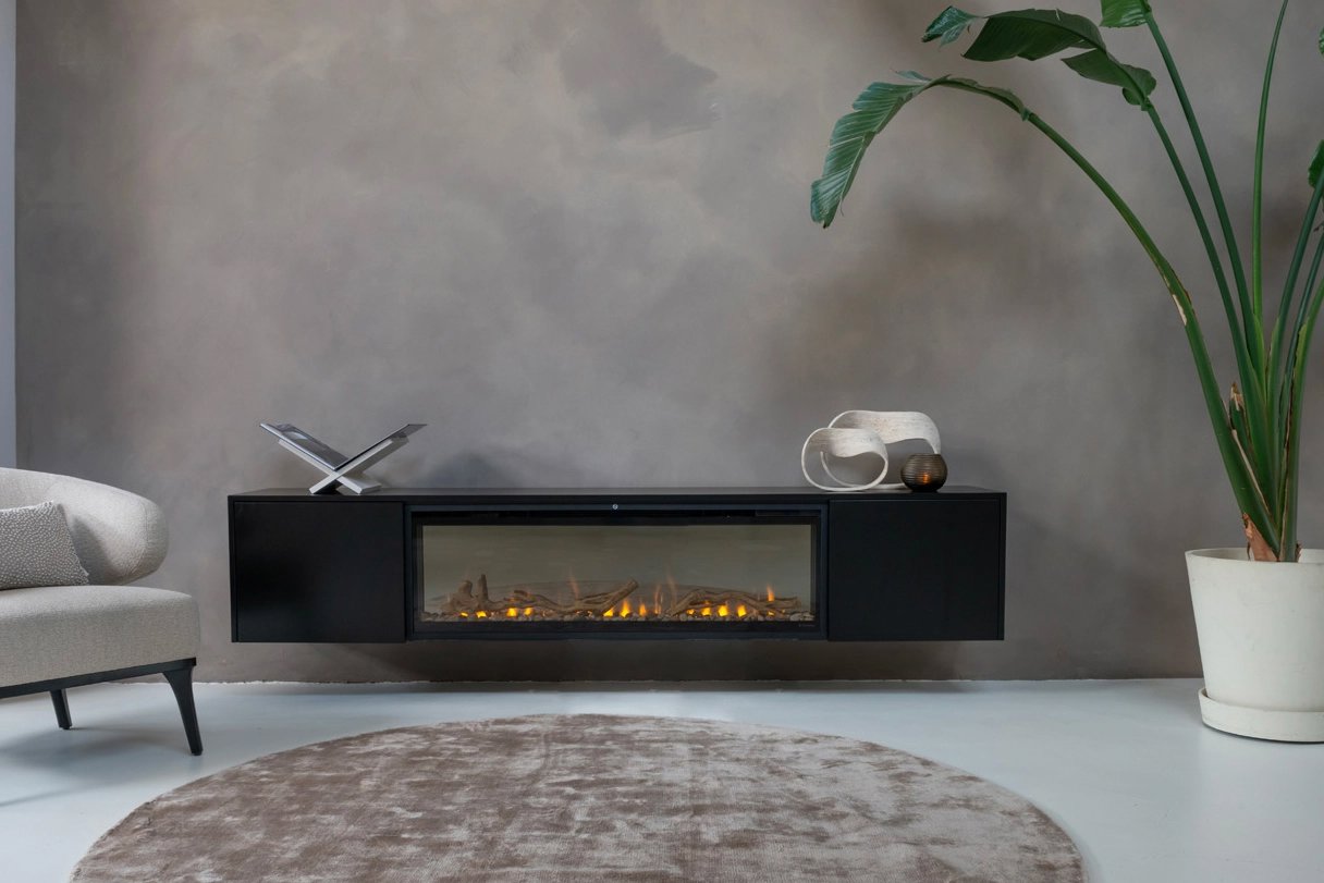 Tv-Meubel	Johnson 2-Deurs Hangend	met	haard 50	inch