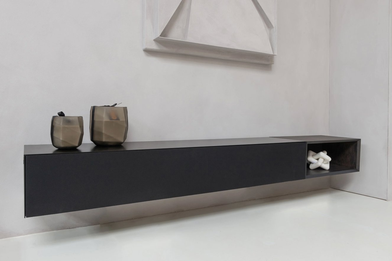 Tv-Meubel	Zyan 1 Klep Speakerdoek Eiken Met Eiken Vak