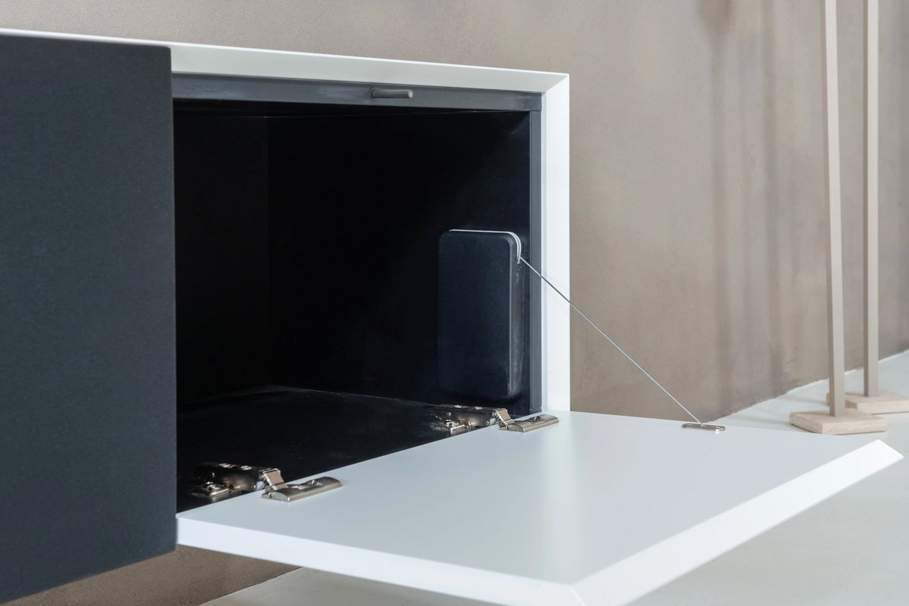 Tv-Meubel	Zyan 2 Kleppen 2 Lades met Speakerdoek