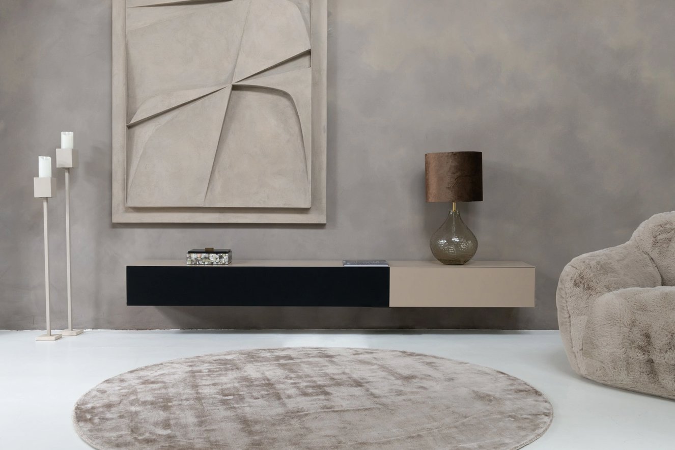 Tv-Meubel	Zyan 2 Kleppen met Speakerdoek Eiken