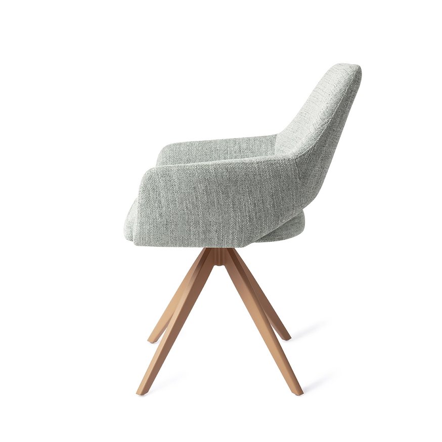 Yanai Soft Sage Eetkamerstoel Turn Peach