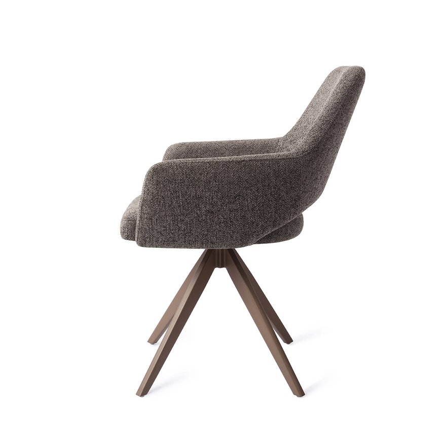 Yanai Amazing Grey Eetkamerstoel Turn Brown