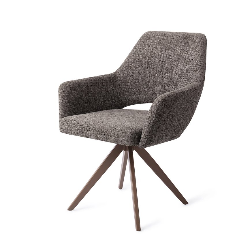 Yanai Amazing Grey Eetkamerstoel Turn Brown