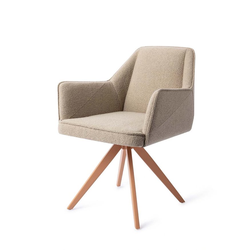 Tome Great Greige Eetkamerstoel Turn Peach