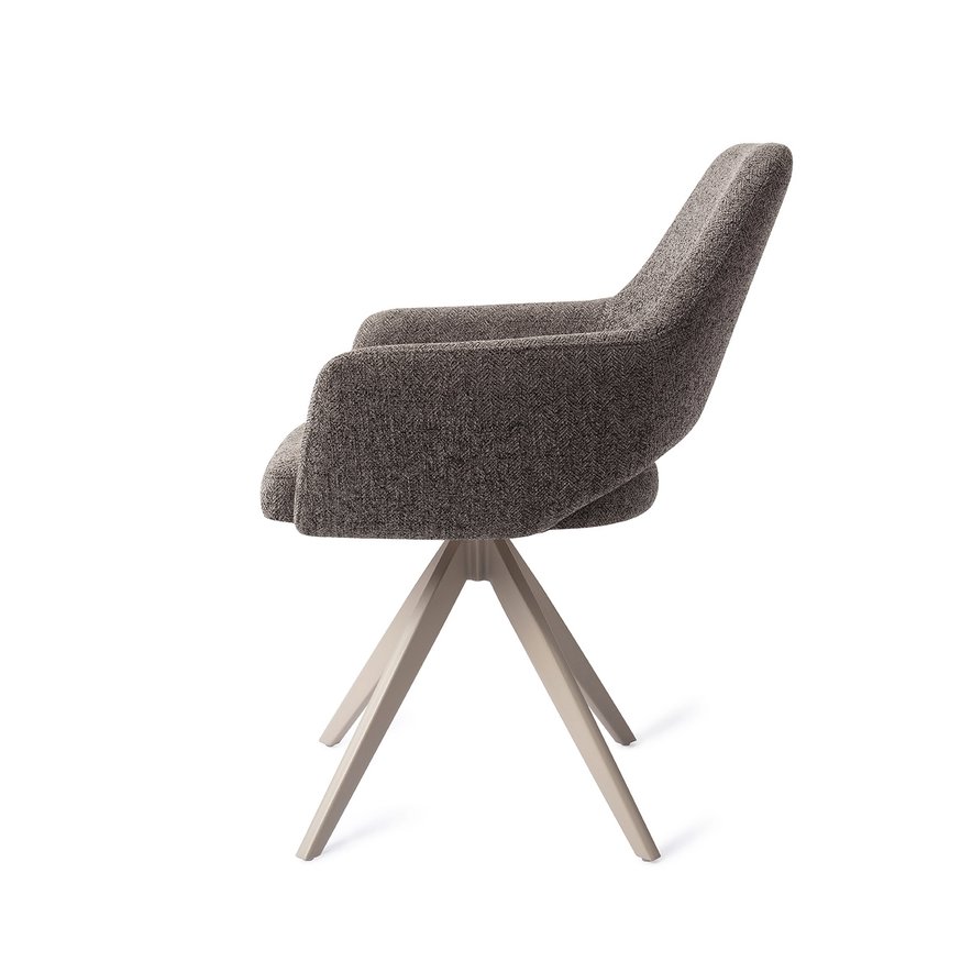 Yanai Amazing Grey Eetkamerstoel Turn Beige
