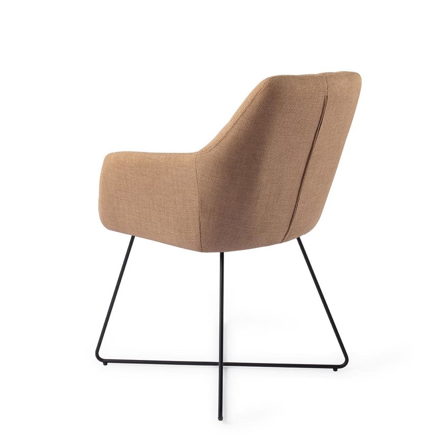 Noto Toasted Toffee Eetkamerstoel Cross Black