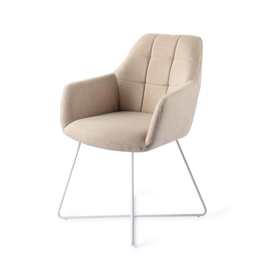 Noto Overnight Oats Eetkamerstoel Cross White