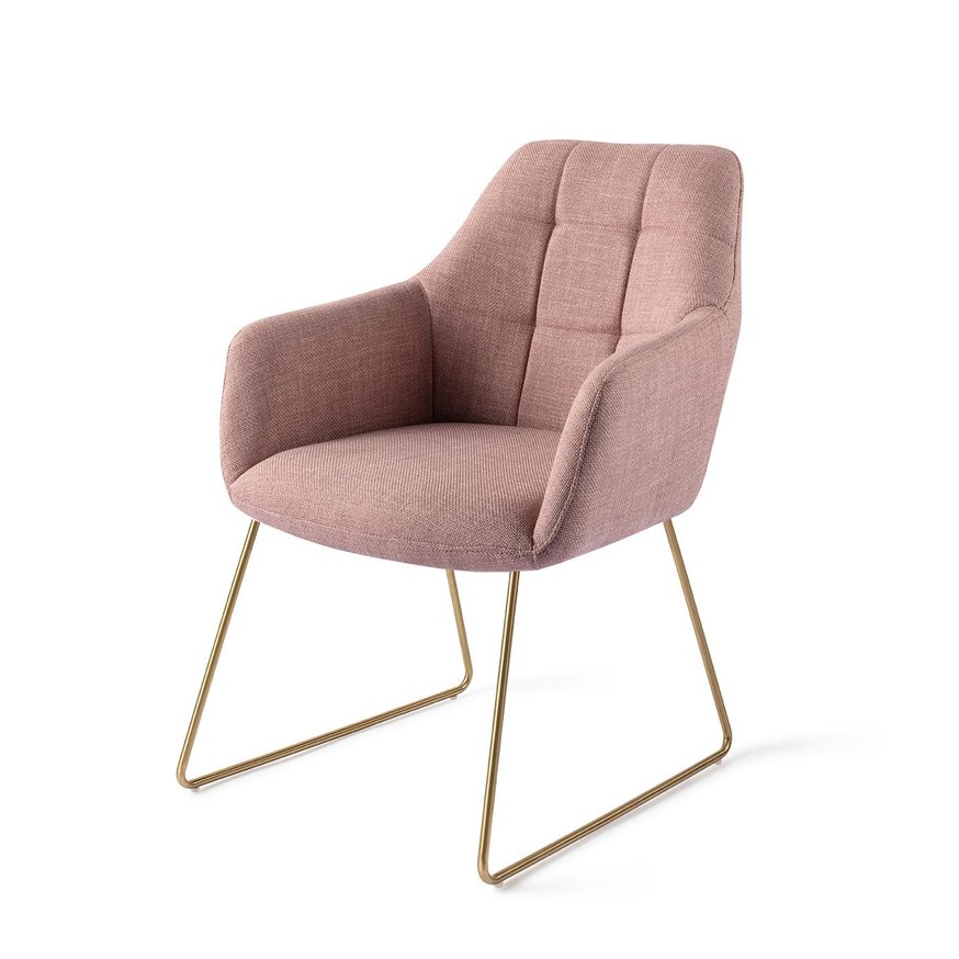 Noto VIntage Rose Eetkamerstoel Slide Gold
