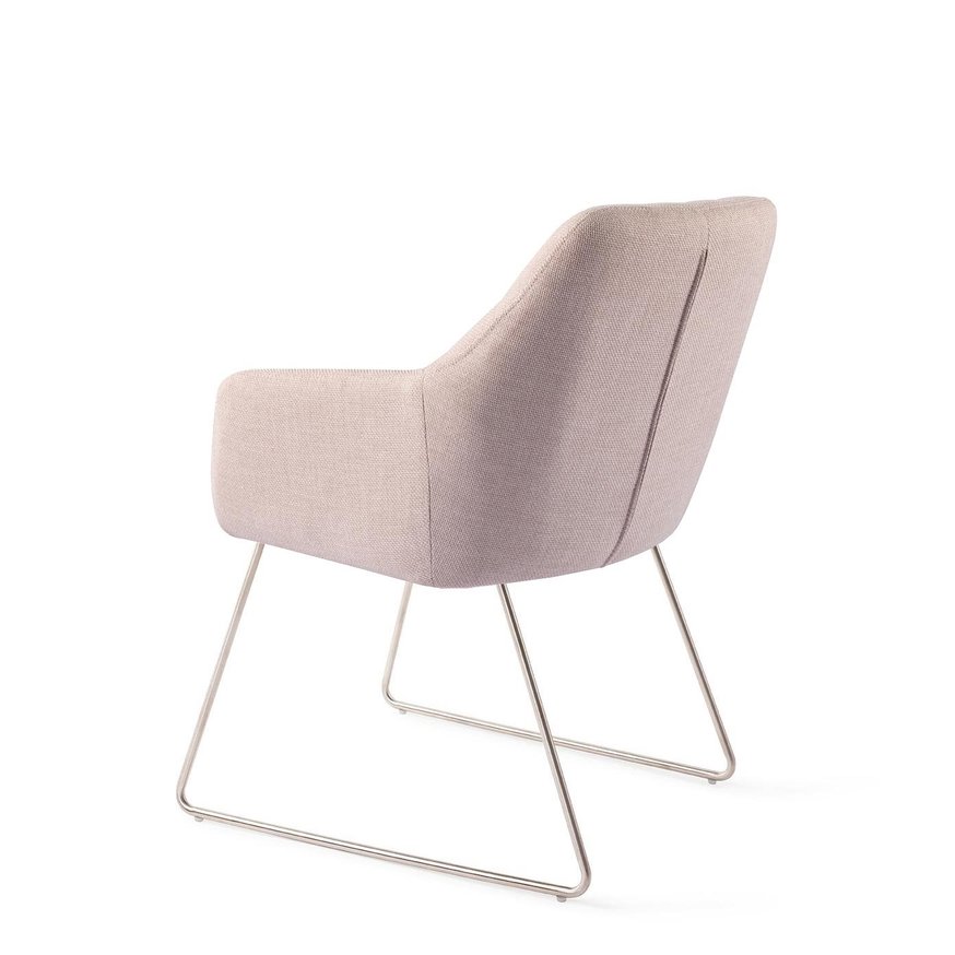 Noto Petal Pink Eetkamerstoel Slide Steel