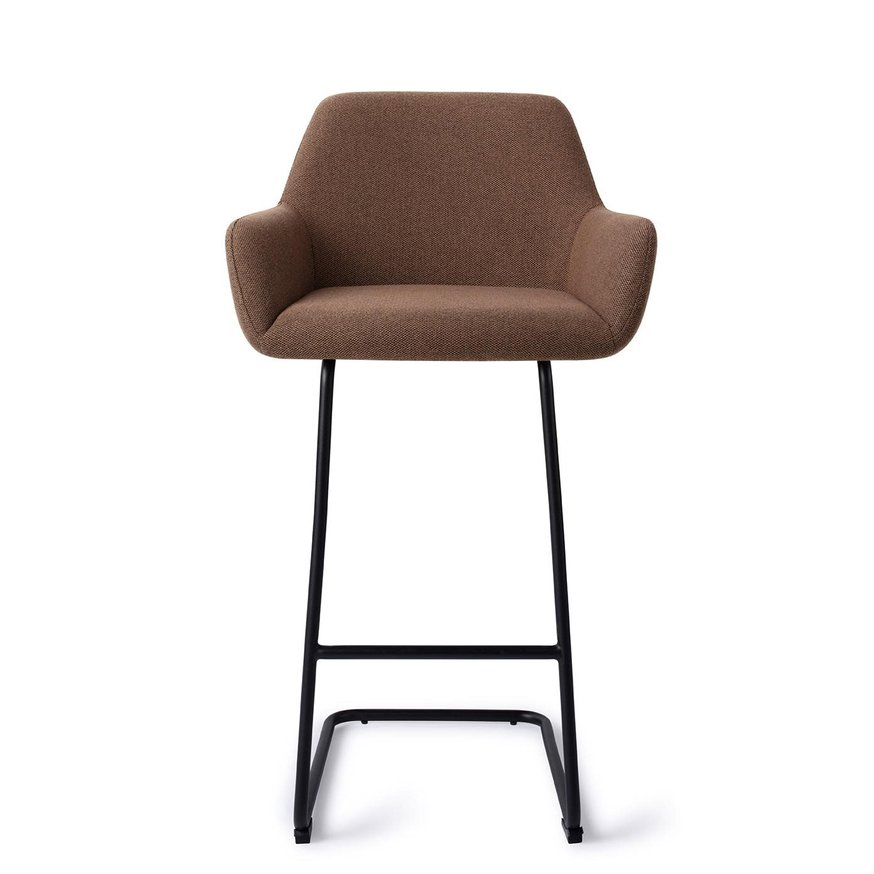 Hiroo Rustic Rye Barkruk Arch Black (H)