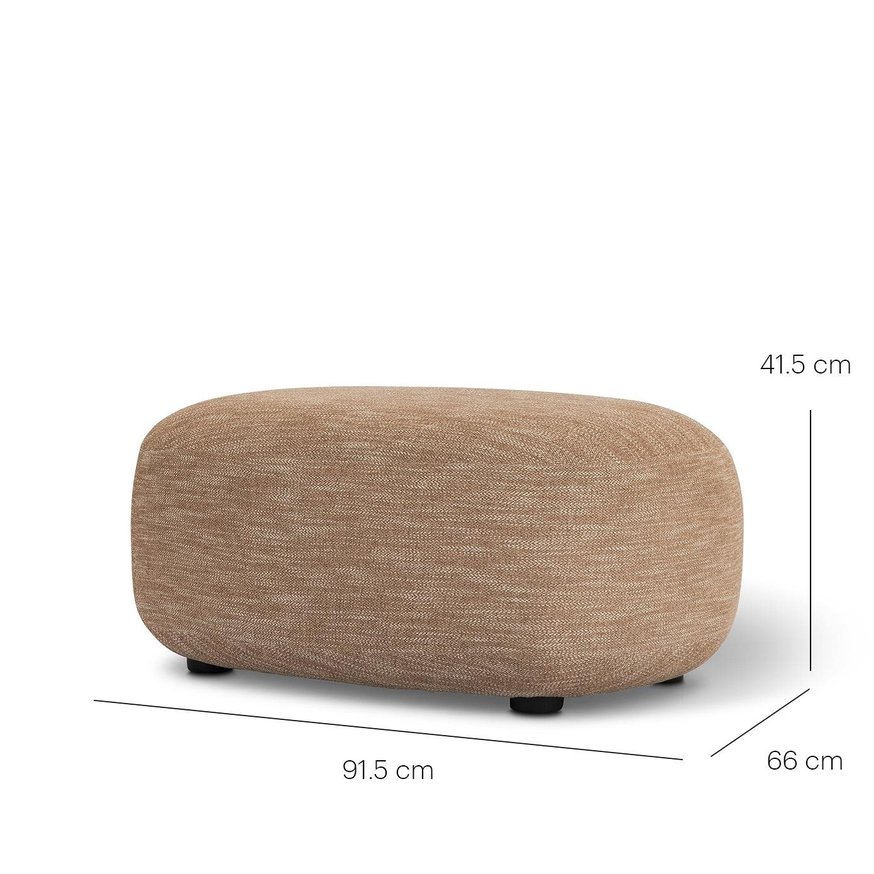 Luusar Brown Ottoman