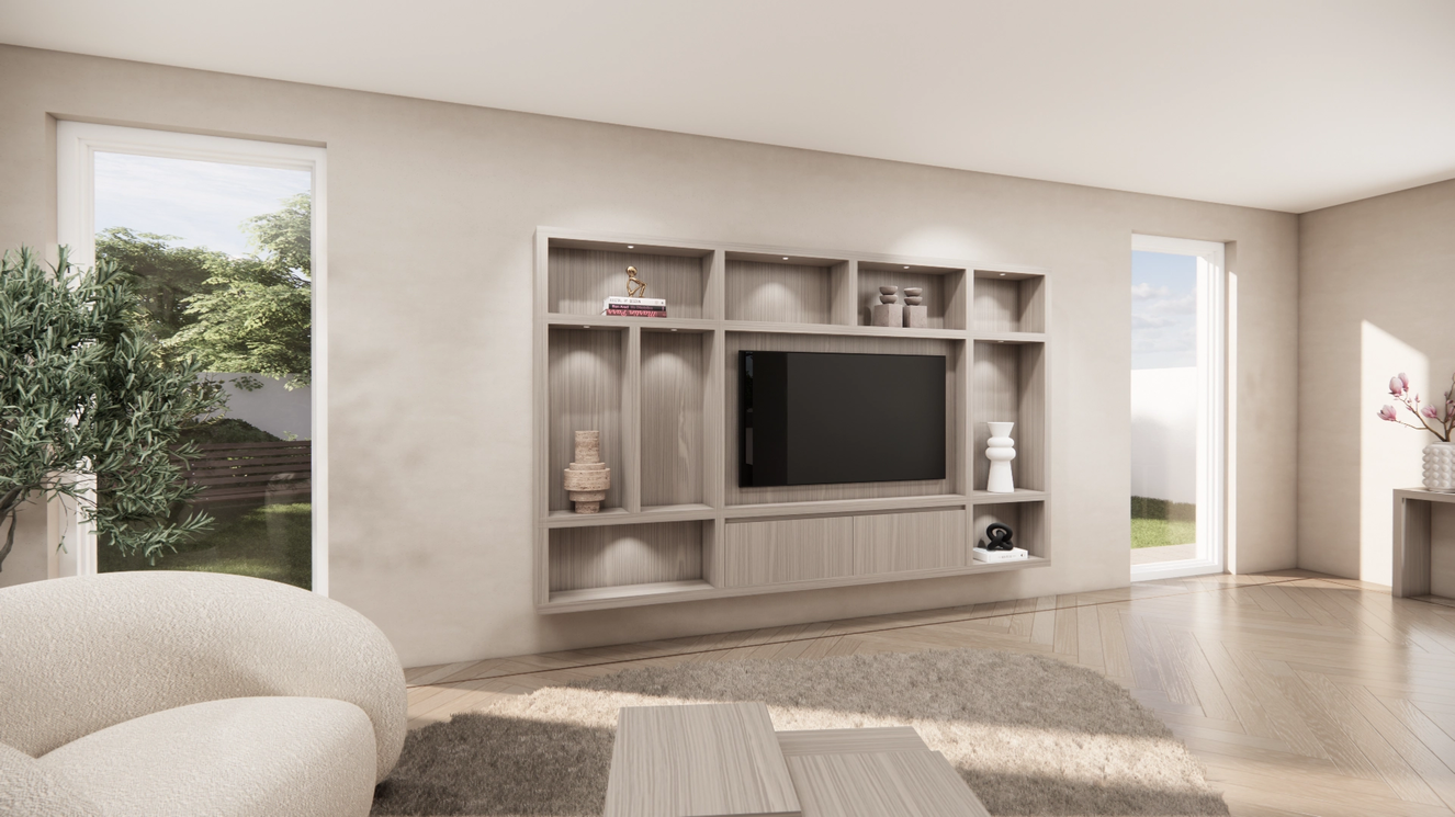 Cinewall	Como Hangend Eiken Medio b300xh180cm