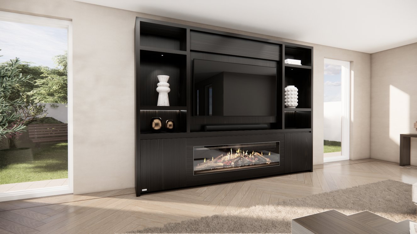 Cinewall	Hudson Queen-size 280-340	cm Eiken Kalfire	E-ONE