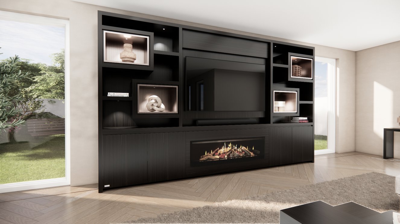 Cinewall	Monroe King-size 350-410	cm Eiken Kalfire	E-SERIE