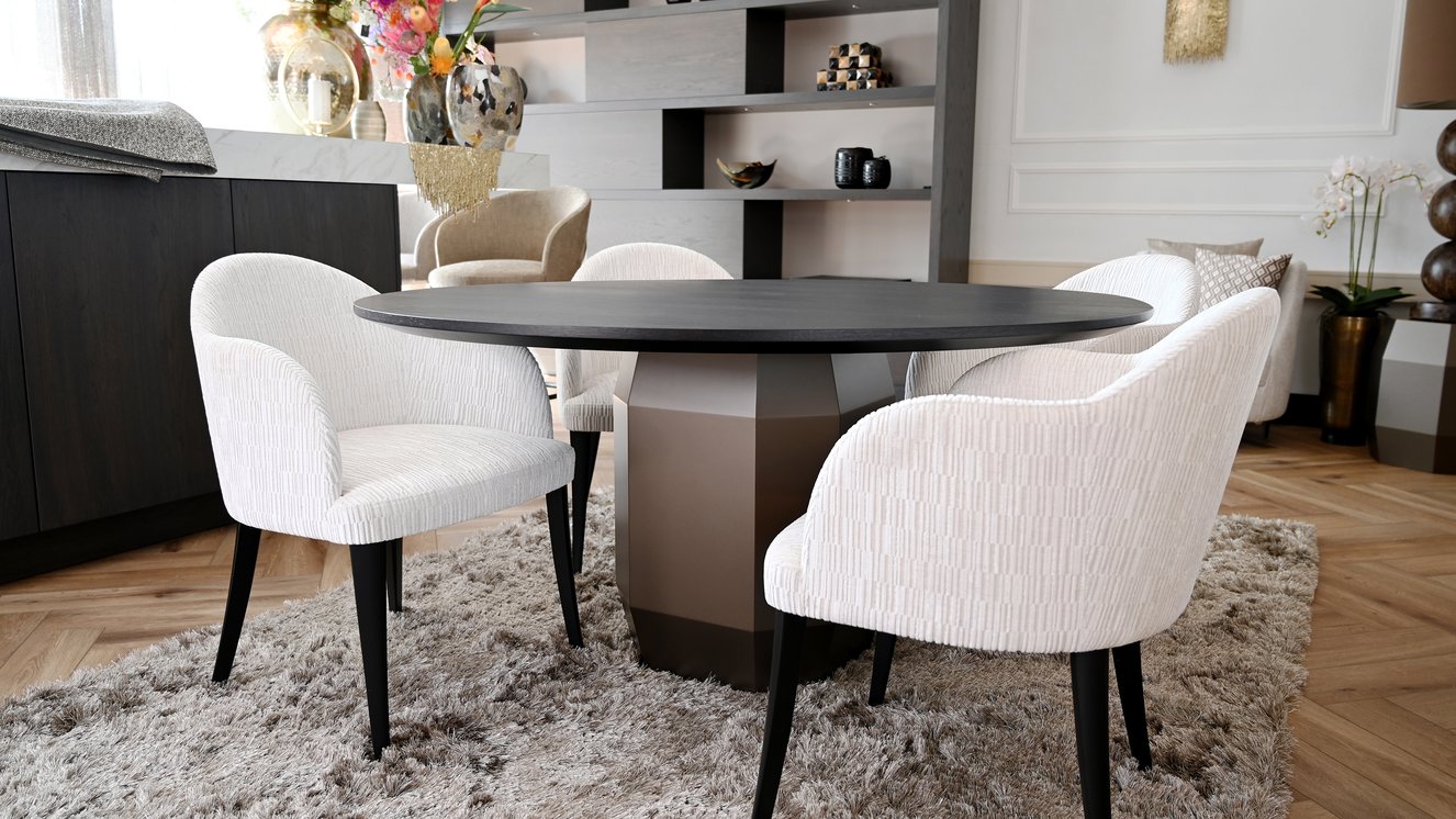 Diamond Eettafel Rond Eiken