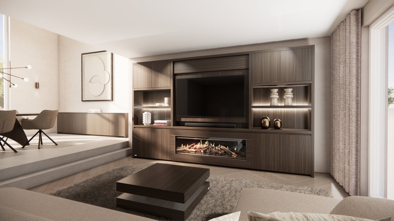 Cinewall	Franklin King-size 350-410	cm Eiken Kalfire	E-ONE