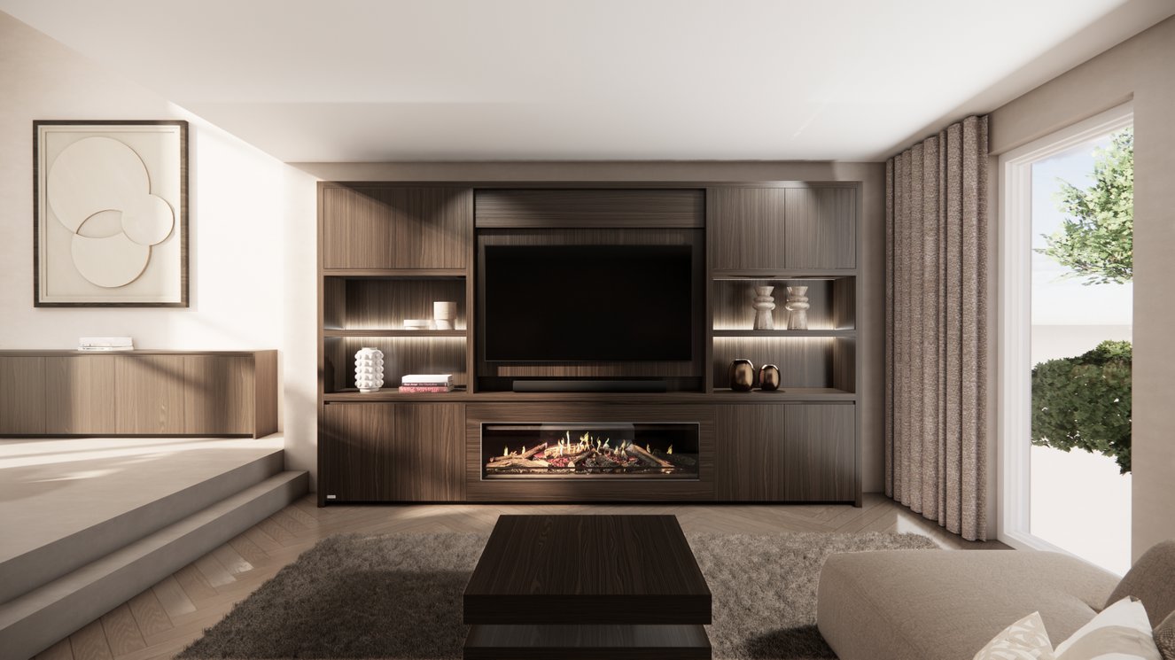 Cinewall	Franklin King-size 350-410	cm Eiken Kalfire	E-ONE