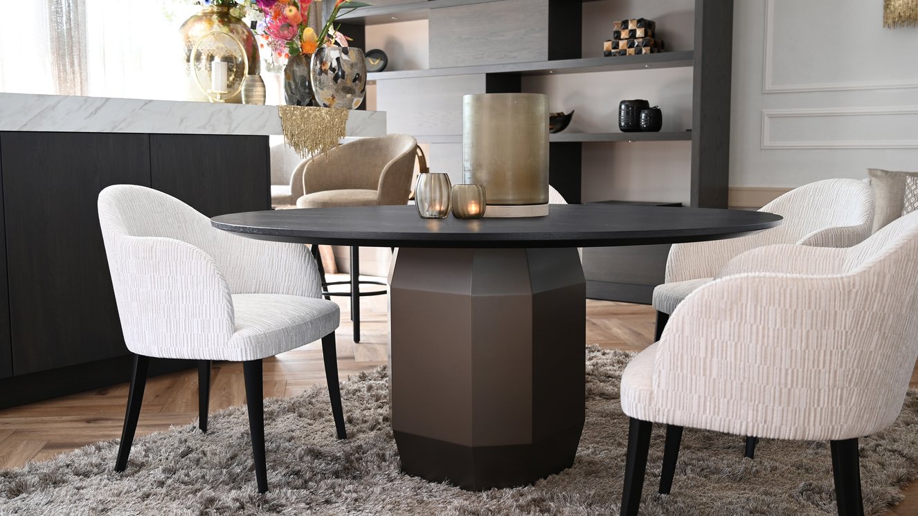 Diamond Eettafel Rond Eiken