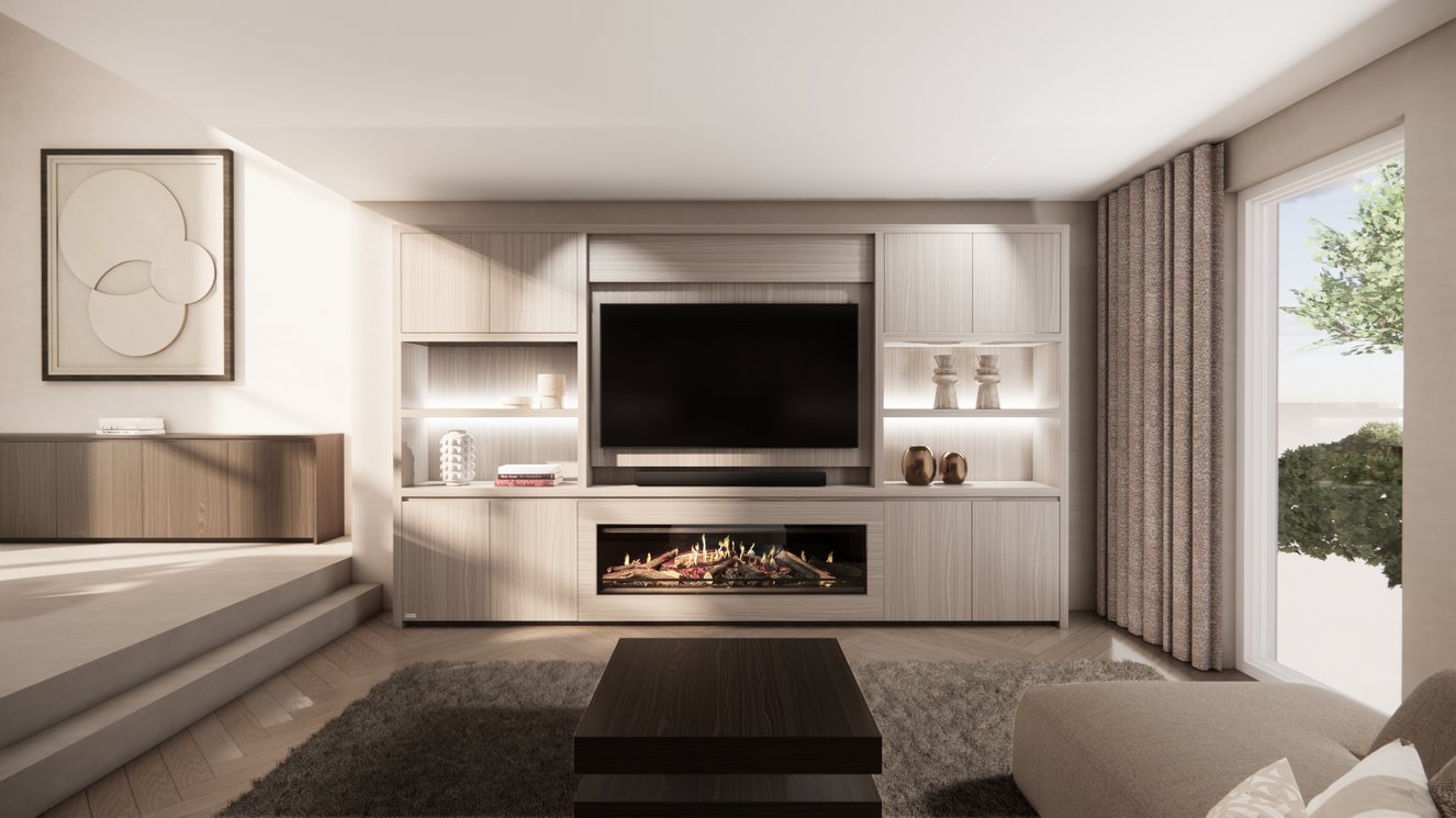 Cinewall	Franklin King-size 350-410	cm Eiken Kalfire	E-ONE