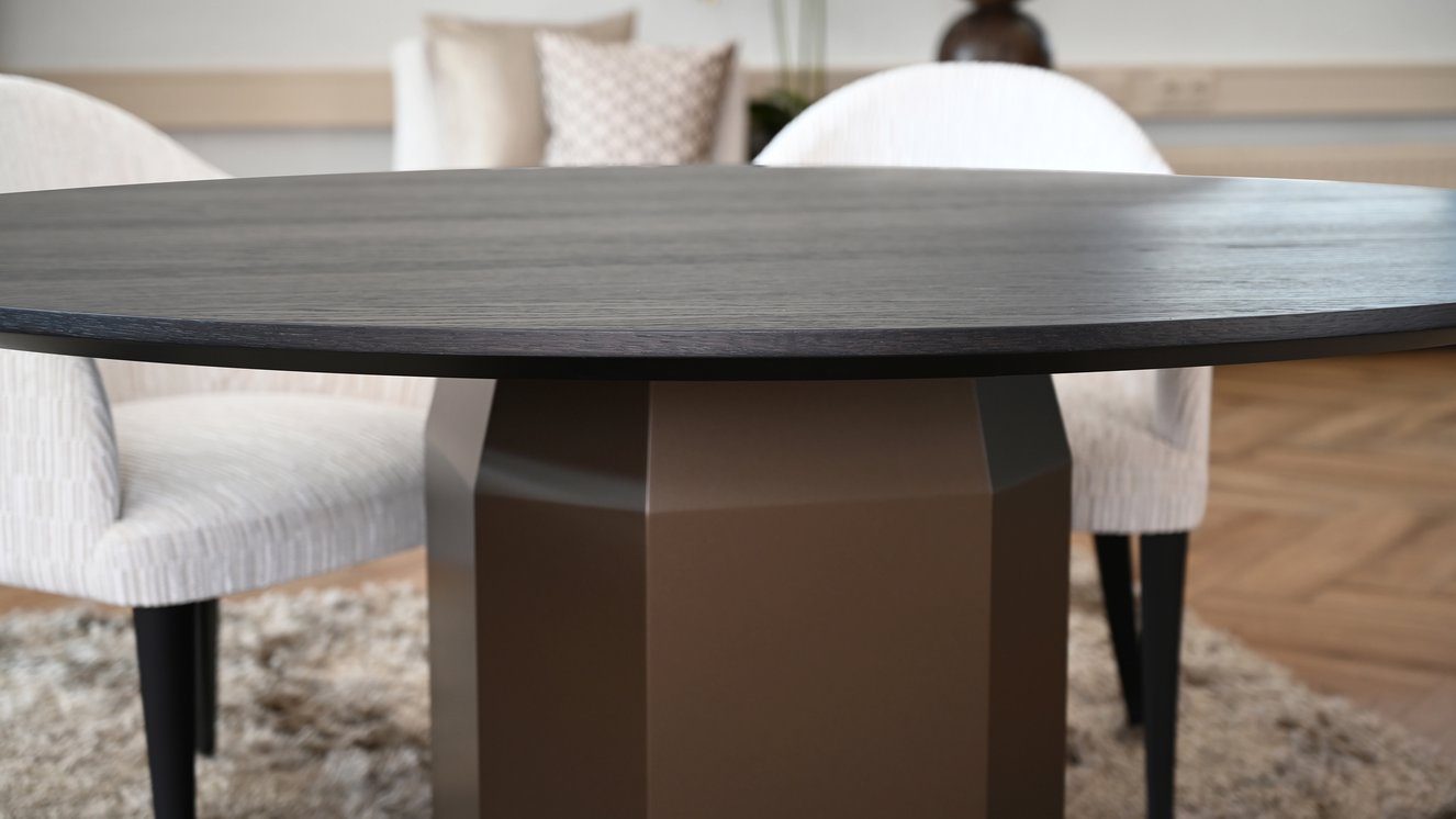 Diamond Eettafel Rond Eiken