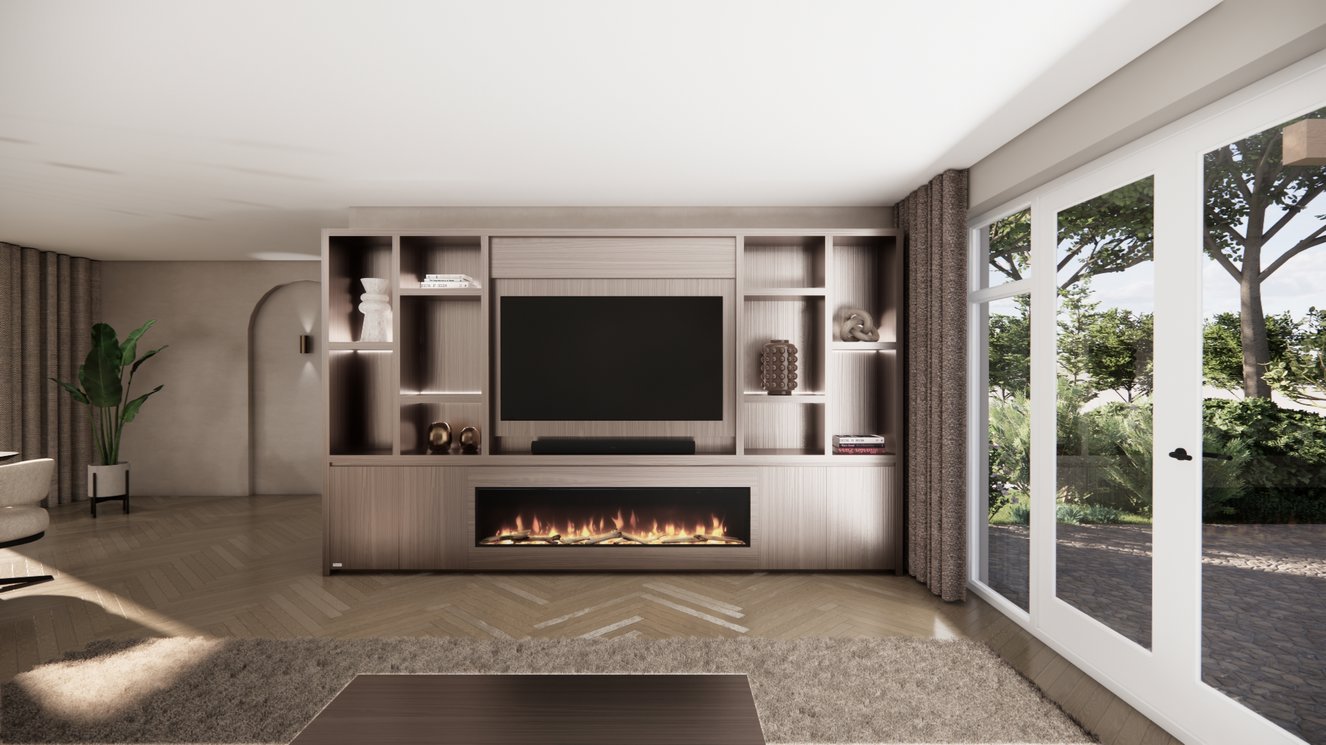 Cinewall	Hudson King-size 350-410	cm Eiken Dimplex