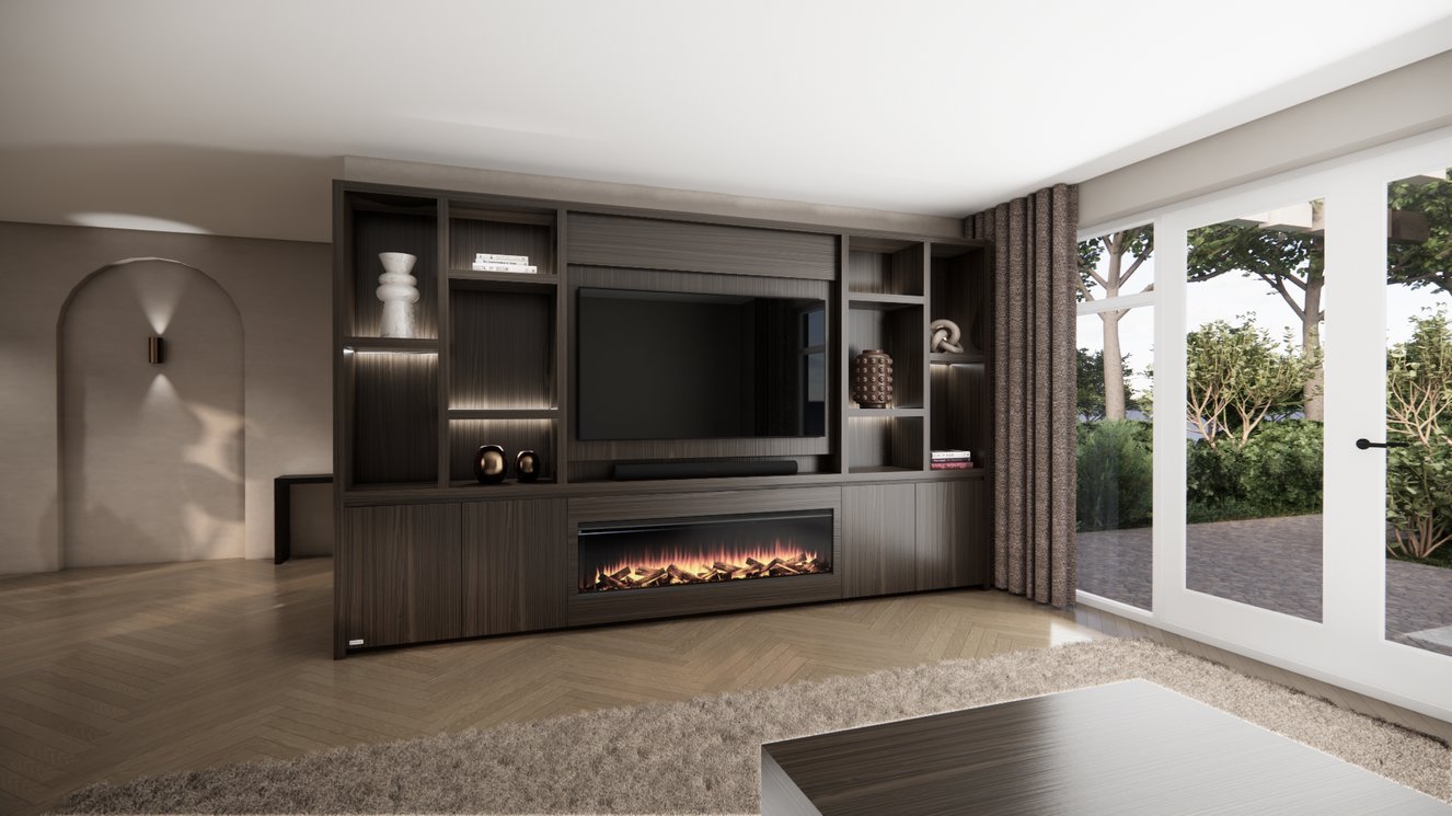 Cinewall	Hudson King-size 350-410	cm Eiken British	Fires