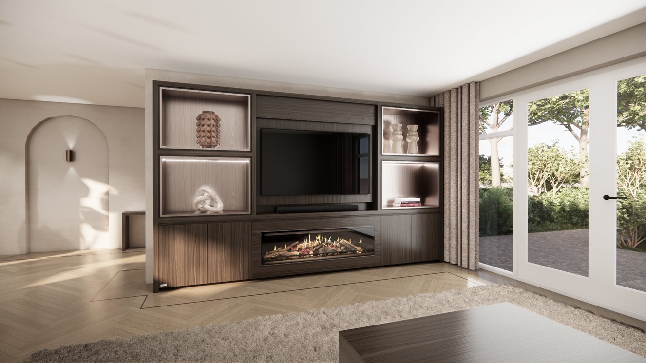 Cinewall	Grace King-size 350-410	cm Eiken Kalfire	E-ONE