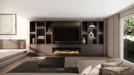 Hudson Cinewall Royal-size 420-480 cm Eiken Dimplex 74 Inch