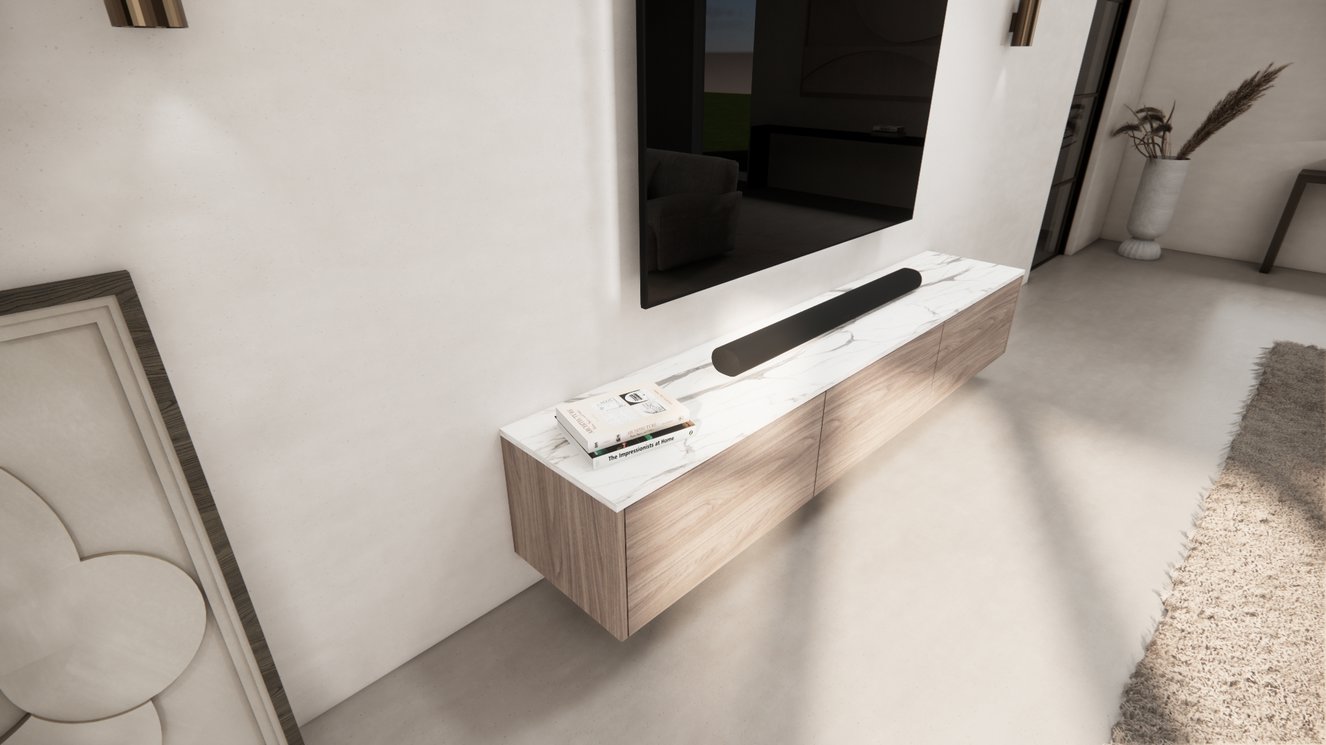 Tv-Meubel	Murphy Melamine  3	Kleppen Eiken Marmer	blad