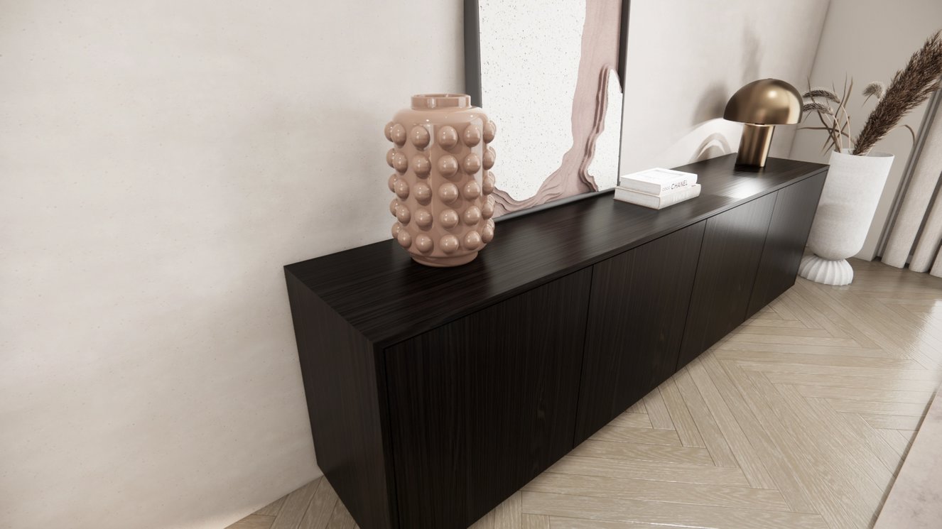 Johnson Dressoir 4-deurs Staand Eiken