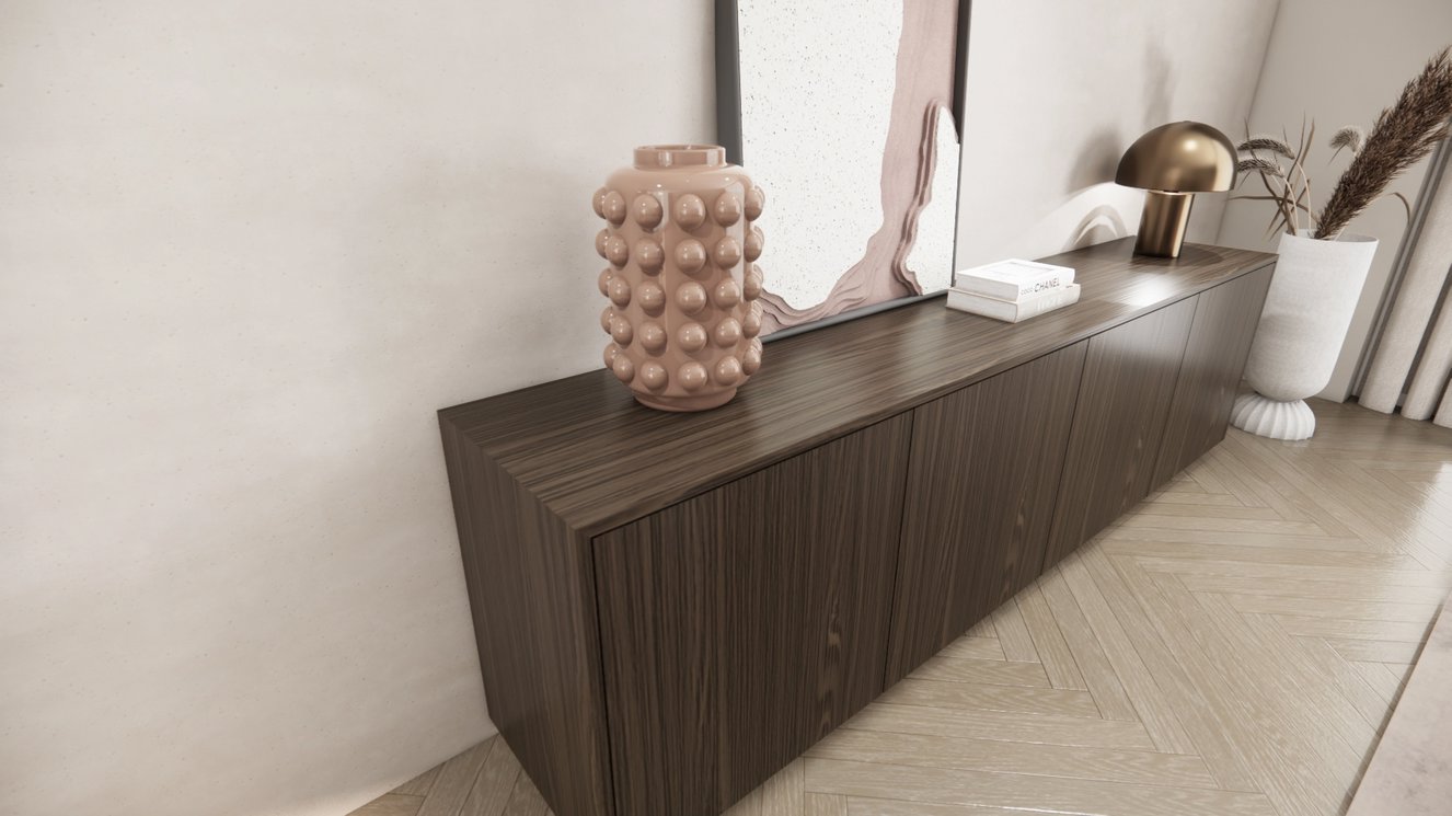 Johnson Dressoir 4-deurs Staand Eiken