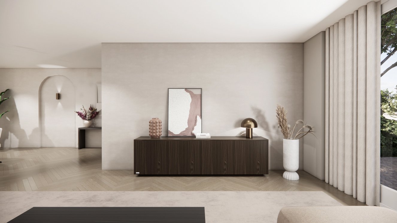 Johnson Dressoir 4-deurs Staand Eiken