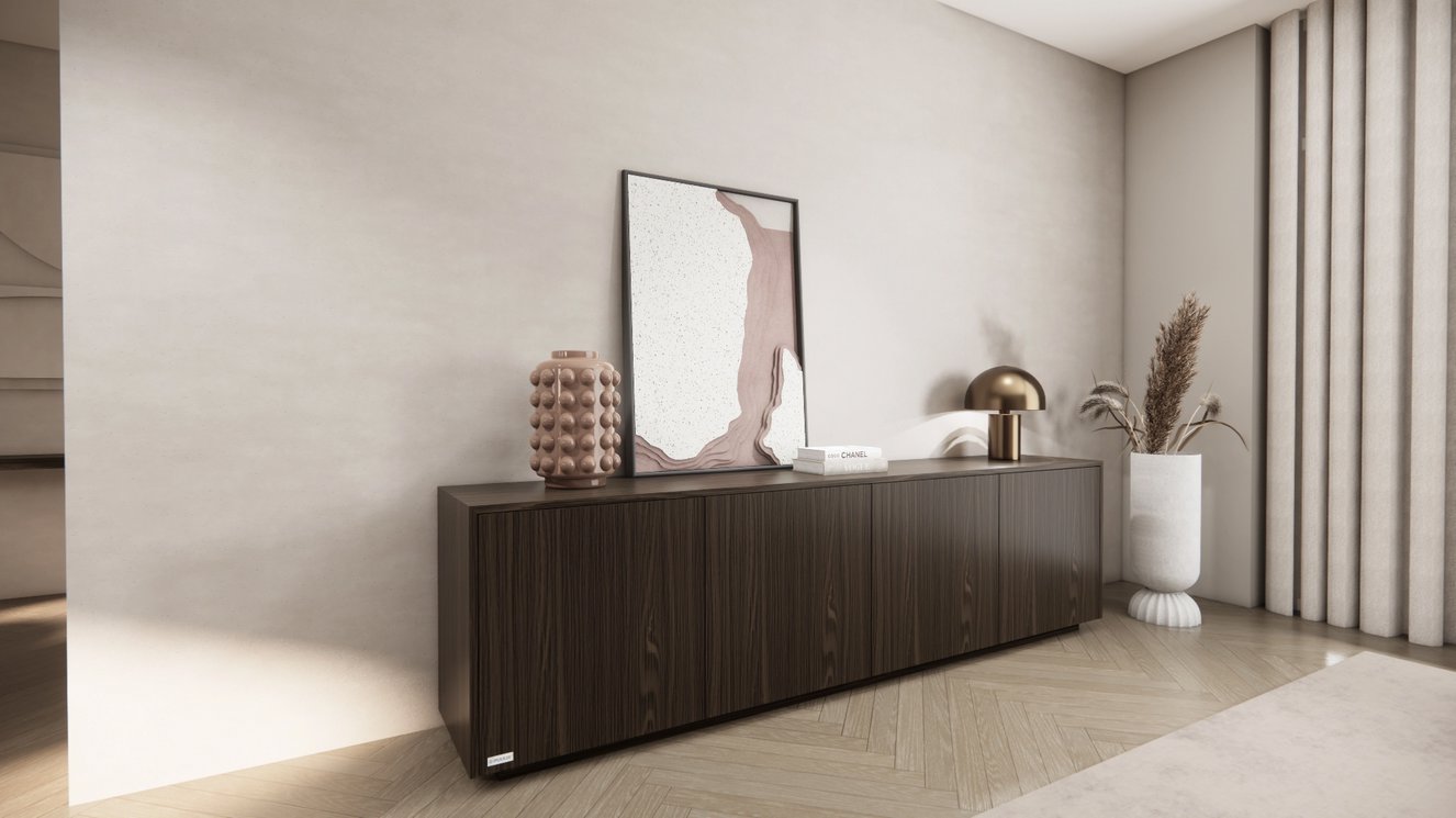 Johnson Dressoir 4-deurs Staand Eiken